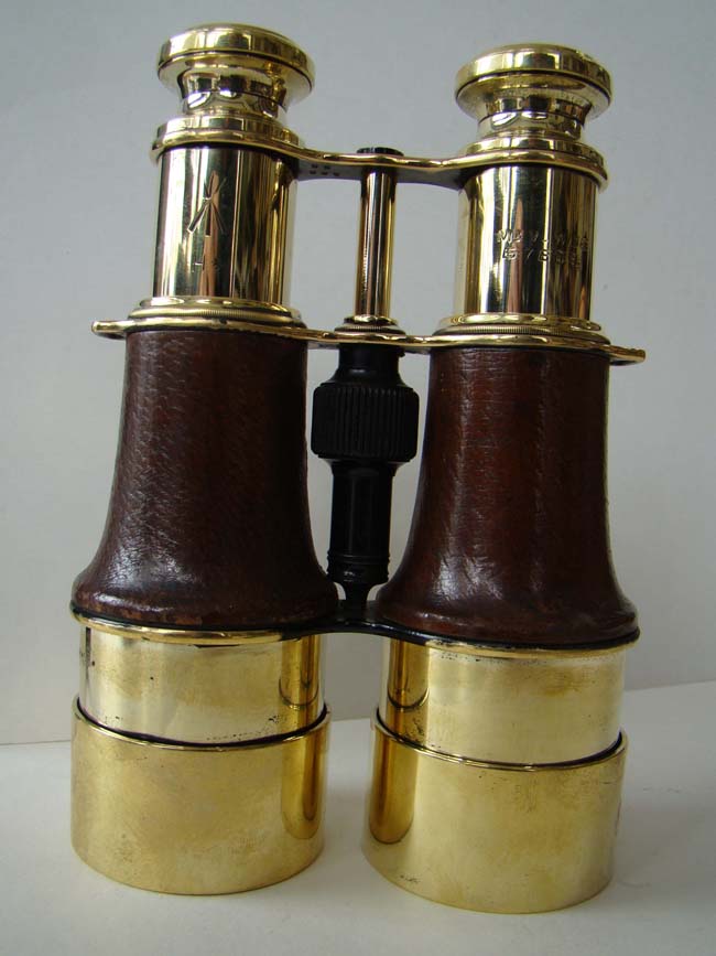 A beautiful pair of high powered antique Binoculars made by 'L.Petiit of Paris' for the British Army circa 1880-1900.